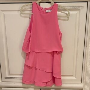 DO+BE Kids Dress in Vibrant Pink Layers